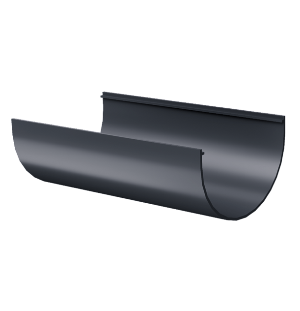 Жёлоб водосточный 1.5 м Стандарт (Standard), серый - 1